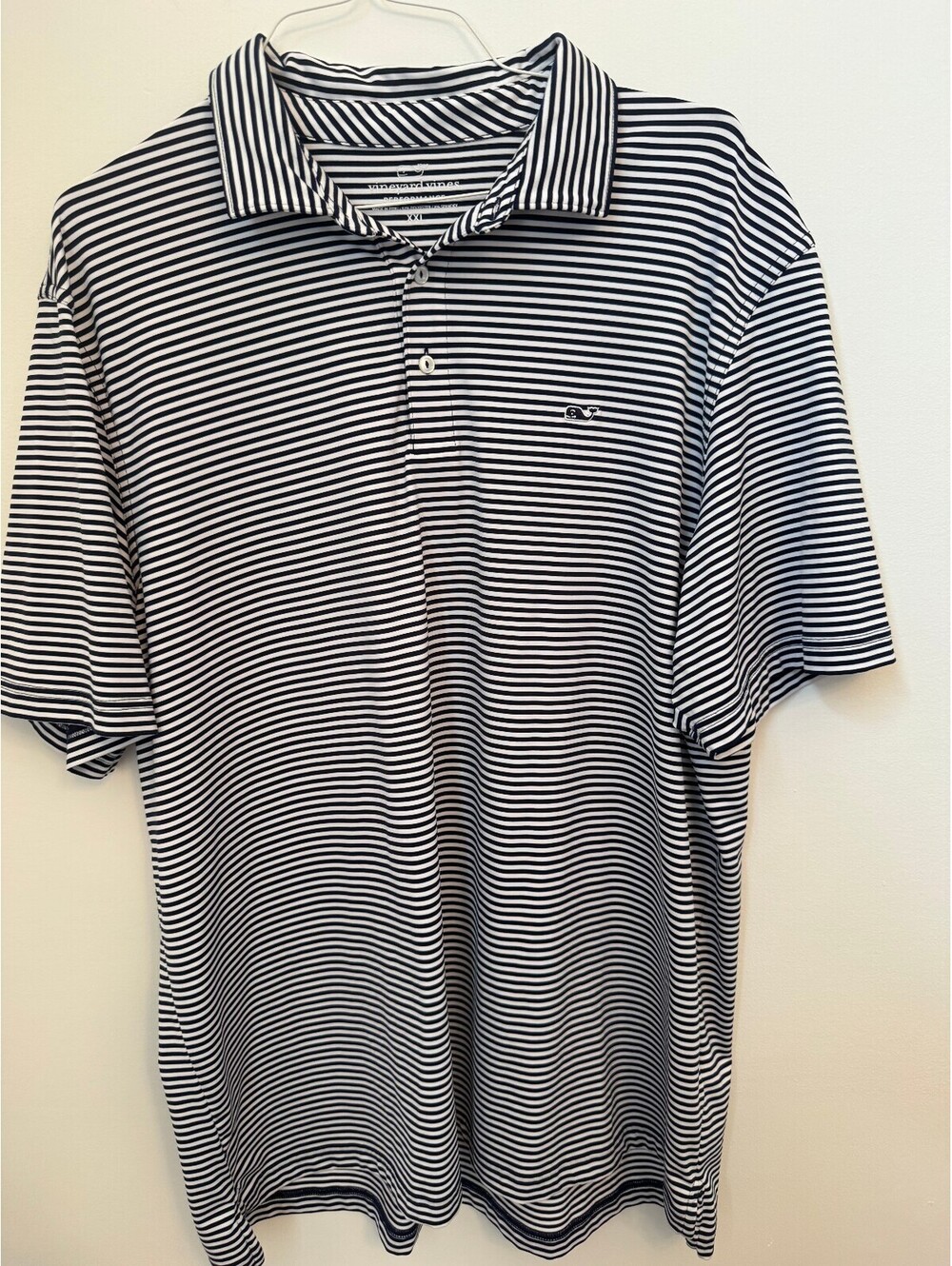 Vineyard Vines navy striped polo shirt